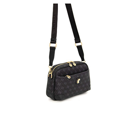 Silver Polo  Kadın Çapraz Çanta 1094-45340 SILVER POLO ÇAPRAZ Kadın ÇANTASI M178 SİYAH-MAT SİYAH