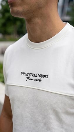 yazı baskılı bisiklet yaka 2 iplik %100 pamuk basic t-shirt