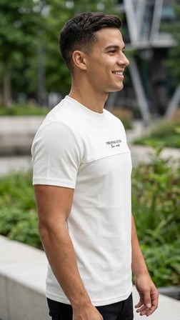 yazı baskılı bisiklet yaka 2 iplik %100 pamuk basic t-shirt