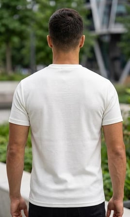 yazı baskılı bisiklet yaka 2 iplik %100 pamuk basic t-shirt