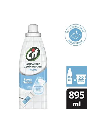Cif Konsantre Zemin Uzmanı Fayans Beyaz Sabun 895 Ml
