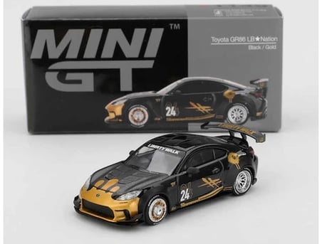 Mini Gt 1149 Toyota GR86 Lb-Nation Black/gold 1/64