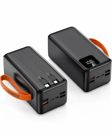 30.000 MAH Dijital LED Ekran Dahili Kablolu Tasarım ile Pratik Şarj Powerbank6 Port Çoklu Cihaz Desteği