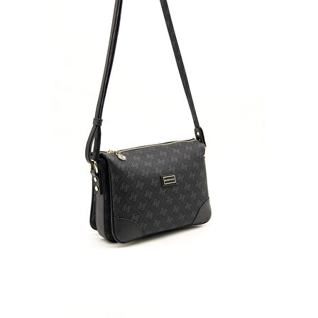 Silver Polo  Kadın Çapraz Çanta 784-45348 SILVER POLO ÇAPRAZ BAYAN ÇANTASI M178 SİYAH-MAT SİYAH