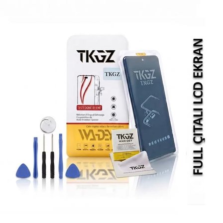 Tkgz - Oppo A54 Uyumlu Lcd Ekran Dokunmatik Wandey Servis Lcd Full Çıtalı + Tamir Kiti