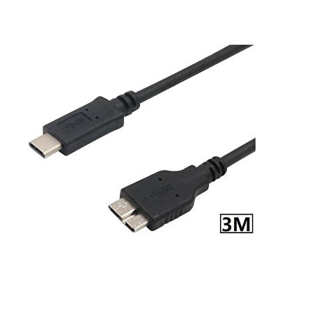 5243 Usb Type C To Micro Usb 3.0 Taşınabilir Hdd Hard Disk Kablosu 3M (3 Metre)