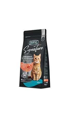 PERİTAS SOMONLU KISIR YETİŞKİN KEDİ MAMASI 10 KG.