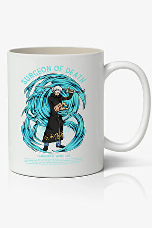 Trafalgar Law One Piece Temalı Beyaz Kupa Bardak Arkadaşa Sevgiliye Hediye