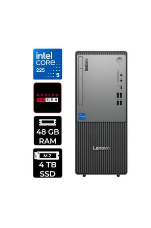 ThinkCentre Neo 50T G6 Ultra 5 225 48GB 4TB SSD RX550/4GB FDOS Masaüstü Bilgisayar & PER4 USB Bellek