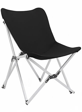 Everest  Alüminyum Katlanabilir Kamp Sandalyesi Siyah