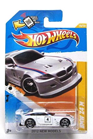 Hot Wheels 2012 New Models - BMW Z4 M - Beyaz- Yurt Dışı Uzun Kartonet (1/64) 2011 Serisi