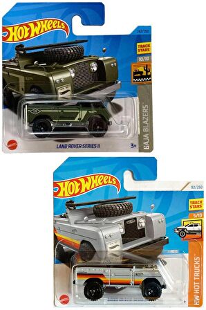 Hot Wheels Land Rover Series II 2 Araç Set - Yeşil & Gri(1/64)