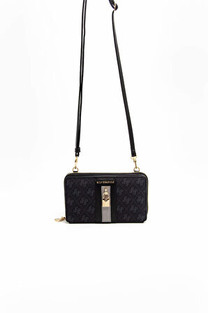 Silver Polo  Kadın Portföy Çantası 1138-45377 SILVER POLO Kadın PORTFÖY M178 SİYAH-MAT SİYAH