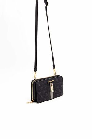 Silver Polo  Kadın Portföy Çantası 1138-45377 SILVER POLO Kadın PORTFÖY M178 SİYAH-MAT SİYAH