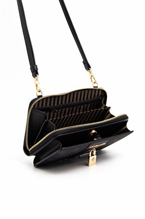 Silver Polo  Kadın Portföy Çantası 1138-45377 SILVER POLO Kadın PORTFÖY M178 SİYAH-MAT SİYAH