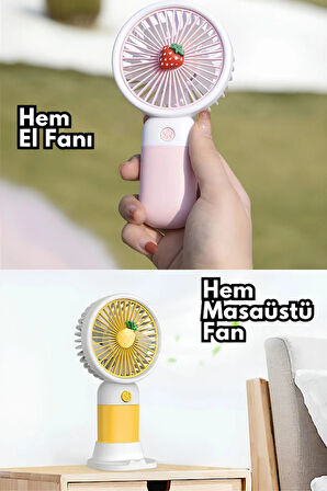 Fan Soğutucu Mini Vantilatör Klima Güçlü Serinletici Taşınabilir Şarjlı Masa Üstü Sessiz Standlı