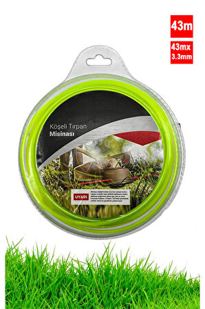 PRO Tırpan Misinası Motorlu Tırpan Yuvarlak Misina 3.3 mm 43 Metre Çim Ot Biçme Teli