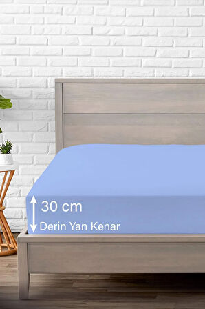 | Ranforce | Pamuklu Tek / Çift Kişilik Mavi Lastikli Çarşaf | 14 Renk | Fıtted |