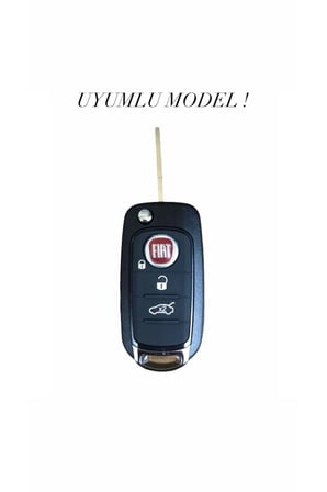Fiat Egea Sustalı Siyah gümüş Oto Anahtar Kumanda Kabı Kılıfı Oto Anahtarlık