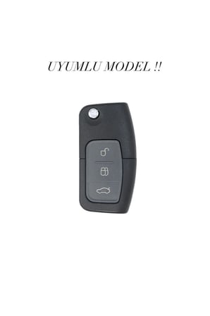 Ford Focus Fiesta Connect 2004 Sustalı Siyah Oto Anahtar Kumanda Kabı Kılıfı