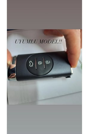 Chery Tiggo 7 Plus Koruma Anahtar Kumanda Kabı Nano Silikon Kılıfı 3 Buton Beyaz-gümüş