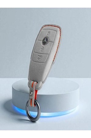 Mercedes Uyumlu B C E Sinifi C180 C200 W205 W213 E200 300 Anahtar Kilifi Alakantra Gri