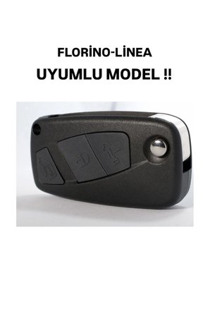 Fiat Linea Fiorino Doblo Sustalı Anahtar Kılıfı Premium TPU Koruyucu Kapak Grande Punto Bravo Qubo Gri/Beyaz