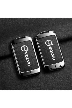 Volvo XC40 XC60 XC90 S90 V90 Lüks Metal Deri Anahtar Kılıfı