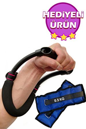 Wrist Bilek Ve Ön Kol Güçlendirme Aleti Kas Yapma Çalıştırma Aleti + 0.5 Kg X 2 Adet Bilek Ağırlığı