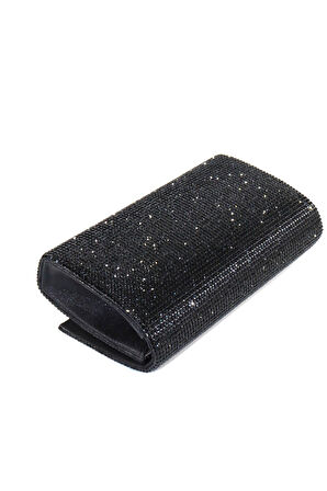Taşlı siyah abiye çanta. Clutch siyah taşlı gece çantası. Abiye çanta siyah. Siyah abiye çantası.