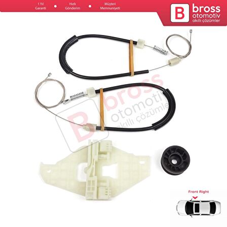 Citroen C Elysee Peugeot 301 için Ön Sağ Cam Kriko Set 9677416880