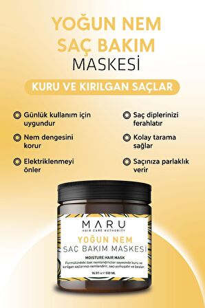 Maru Kuru Ve Yıpranmış Saçlar Için Keratin & Biotin Onarıcı Saç Maskesi 500 ml