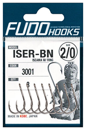 Fudo 3001 Iseama Delikli Pala Black Nikel İğne 1/0
