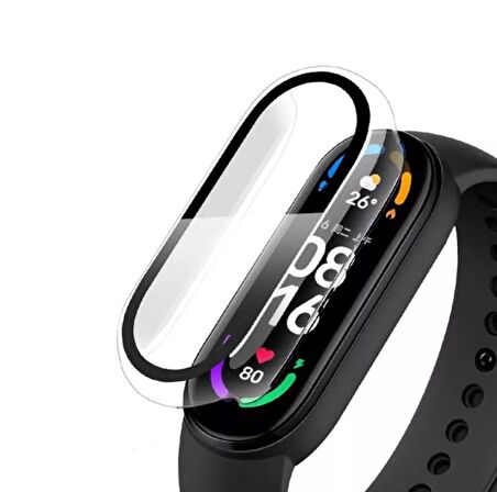 Xiaomi Mi Band 6 Uyumlu Ekran Ve Kasa Koruyucu Kılıf 360 Tam Koruma