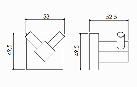 Serel Diagonal İkili Askılık Havluluk Bornoz Askısı 140104009