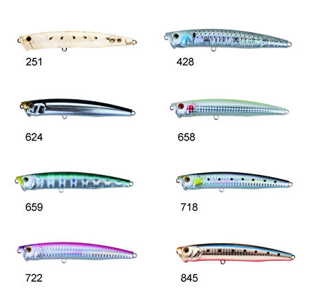 Zipbaits Skinny Pop Floating 130mm Su Üstü Popper 24gr Maket Balık 658