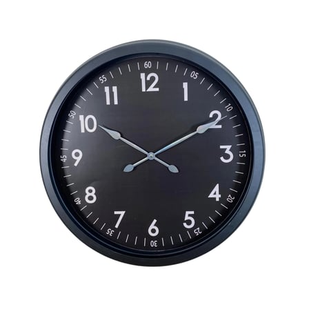 Siyah Klasik 60 x 60 Cm Metal Duvar Saati iegxx