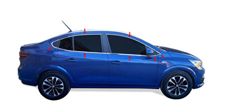 Renault Taliant Krom Cam Çerçevesi 16 Parça 2020+