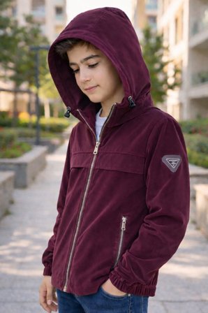 Erkek Çocuk Nova Kumaş Kapüşonlu Mevsimlik Mont MM0014