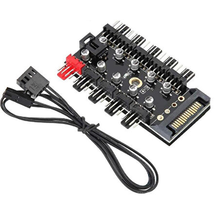 4988 10 Port Fan Power Sata Güç Switch Pwm Çoklayıcı