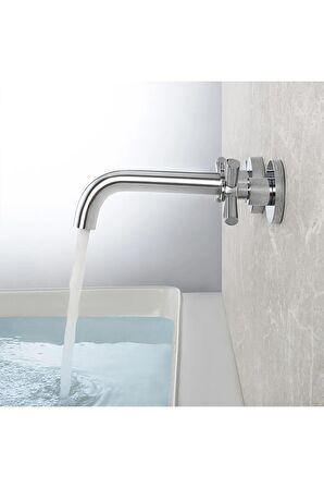 Banyo Lavabo Bataryası Ankastre Krom Set Ithal 5 Yıl Garantili Sıva Altı Dahil