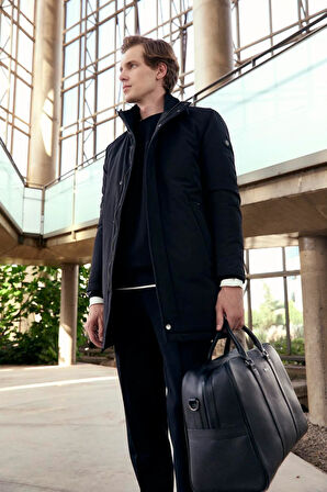 Su İtici Erkek Şişme Mont Siyah 4543 