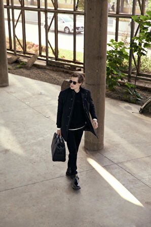 Su İtici Erkek Şişme Mont Siyah 4543 