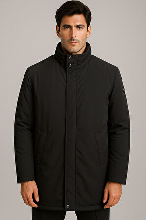 Su İtici Erkek Şişme Mont Siyah 4543 