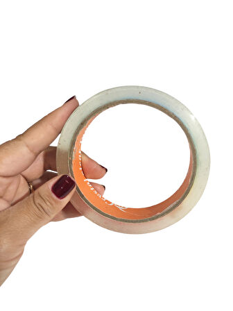 Büro Bandı Büyük Bant Makinesi Uyumlu Şeffaf Bant 60 Metre 18 mm Kalın Selobant Bant- 3 Adet