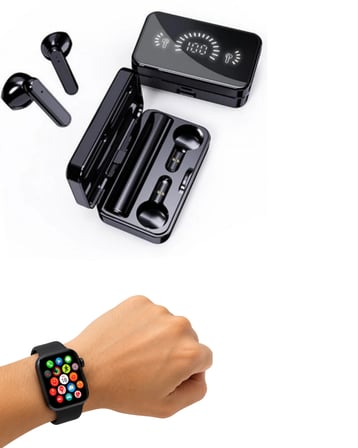 Spor ve Günlük Kullanıma Uygun Akıllı Saat ve Bluetooth Kulaklık Seti Yüksek Performans - Lisinya