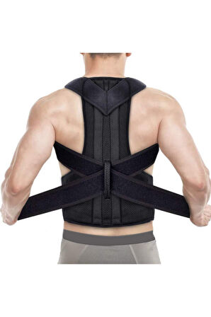 Çift Balenli Dik Duruş Korsesi Spor Bel Sırt Omuz Kamburluk Önleyici Korse