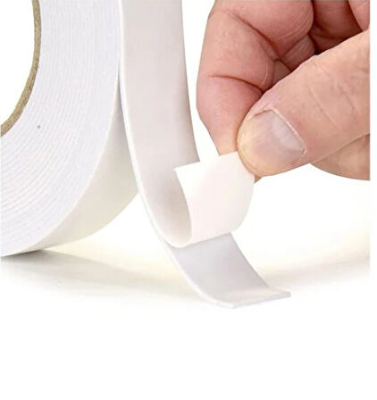 Çift Taraflı Bant Köpük Bant 18 mm x 4,5 mt  Çerçeve Tablo Halı Yapıştırma Bandı - 1 Adet