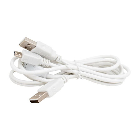 Usb  2x erkek - Mi̇ni̇ Usb 5 Pi̇n (2.0v) 1.5 Metre V3 Kablo