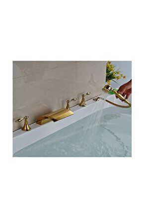 Banyo Bataryası Küvet Jakuzi Ankastre Gold Altın Dore Yeni Şelale 7 Yıl Garantili